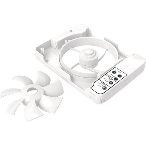 IQ Lo-Carbon- Badkamer ventilator Ø100/120 108/133m³/h met vochtsensor en licht schakelaar met nalooptijd - wit